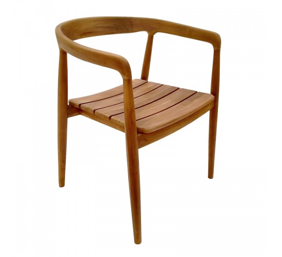 Τραπεζαρία 5τεμ Noody-Kenda I teak ξύλο σε φυσική απόχρωση Φ120x75 Υλικό: TEAK WOOD 343-000039