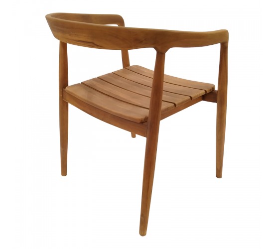 Τραπεζαρία 5τεμ Noody-Kenda I teak ξύλο σε φυσική απόχρωση Φ80x75 Υλικό: TEAK WOOD 343-000042