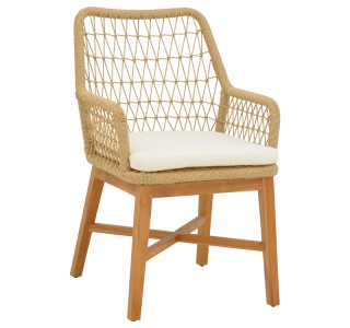 Τραπεζαρία Elaiza-Kenda I σετ 5τεμ teak ξύλο σε φυσική-μπεζ απόχρωση Φ120x75εκ Υλικό: TEAK WOOD 343-000048