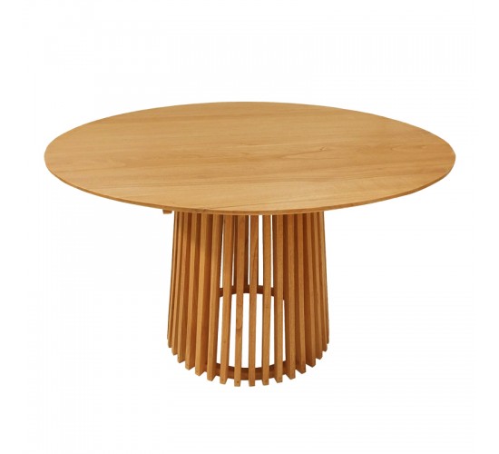 Τραπεζαρία Kalie-Kenda I σετ 7τεμ σε φυσική-μπεζ απόχρωση Φ120x75εκ Υλικό: TEAK - MINDI WOOD- PE ROPE 343-000065