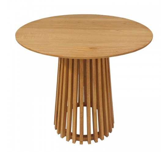 Τραπεζαρία Granny-Kenda Ι σετ 5τεμ σε φυσική-μπεζ απόχρωση Φ80x75εκ Υλικό: TEAK WOOD- PE ROPE 343-000076