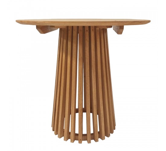 Τραπεζαρία Granny-Kenda Ι σετ 5τεμ σε φυσική-μπεζ απόχρωση Φ80x75εκ Υλικό: TEAK WOOD- PE ROPE 343-000076