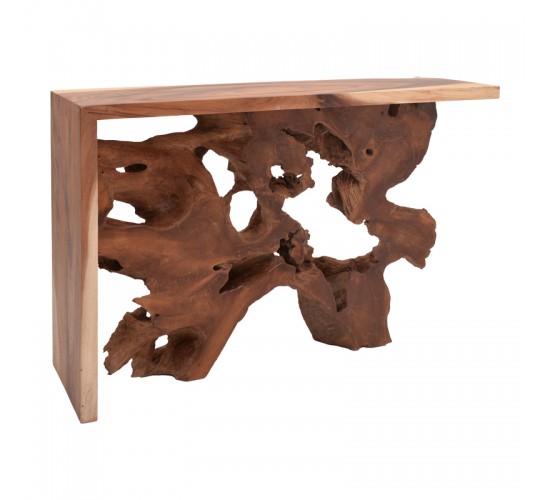 Κονσόλα Jako Inart teak ξύλο σε φυσική απόχρωση 120x40x80εκ Υλικό: TEAK WOOD 343-000079
