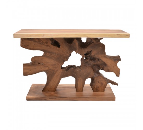 Κονσόλα Nasiol Inart teak ξύλο σε φυσική απόχρωση 120x40x75εκ Υλικό: TEAK WOOD 343-000080