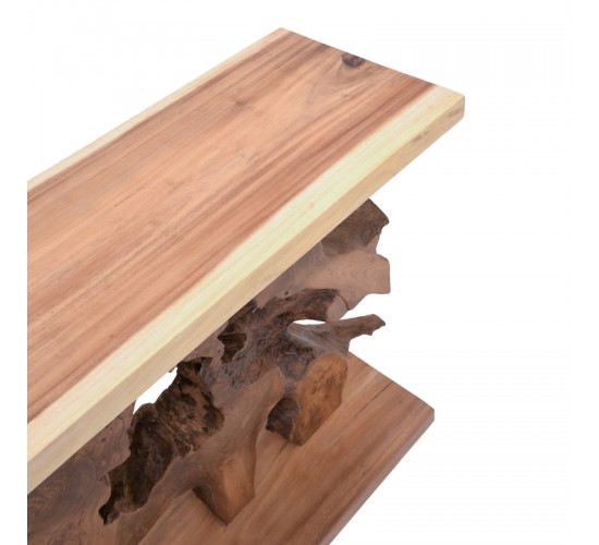 Κονσόλα Nasiol Inart teak ξύλο σε φυσική απόχρωση 120x40x75εκ Υλικό: TEAK WOOD 343-000080