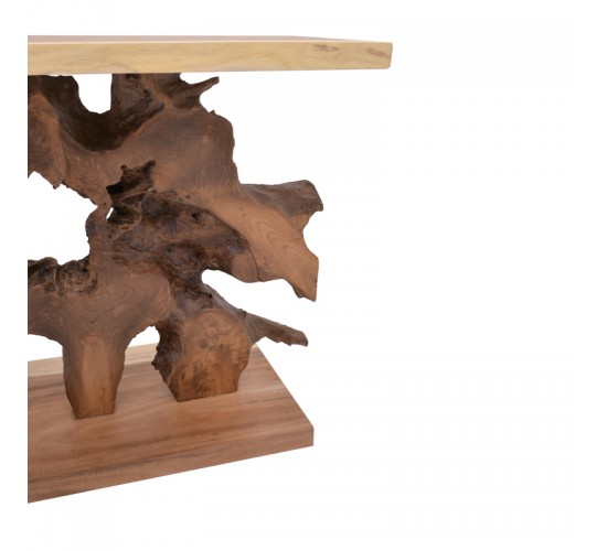 Κονσόλα Nasiol Inart teak ξύλο σε φυσική απόχρωση 120x40x75εκ Υλικό: TEAK WOOD 343-000080