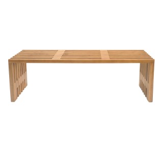 Παγκάκι Zen teak ξύλο σε φυσική απόχρωση 140x35x48εκ Υλικό: TEAK WOOD 343-000088