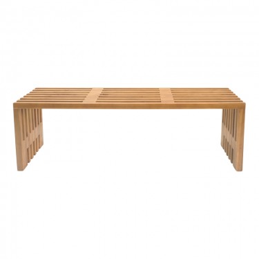 Παγκάκι Zen teak ξύλο σε φυσική απόχρωση 140x35x48εκ Υλικό: TEAK WOOD 343-000088