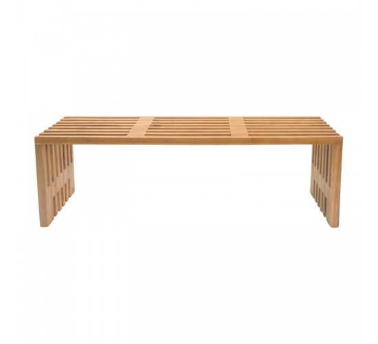 Παγκάκι Zen teak ξύλο σε φυσική απόχρωση 140x35x48εκ Υλικό: TEAK WOOD 343-000088