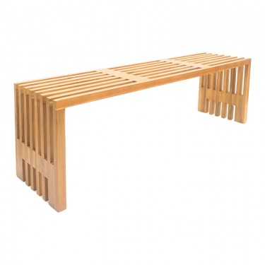 Παγκάκι Zen teak ξύλο σε φυσική απόχρωση 140x35x48εκ Υλικό: TEAK WOOD 343-000088