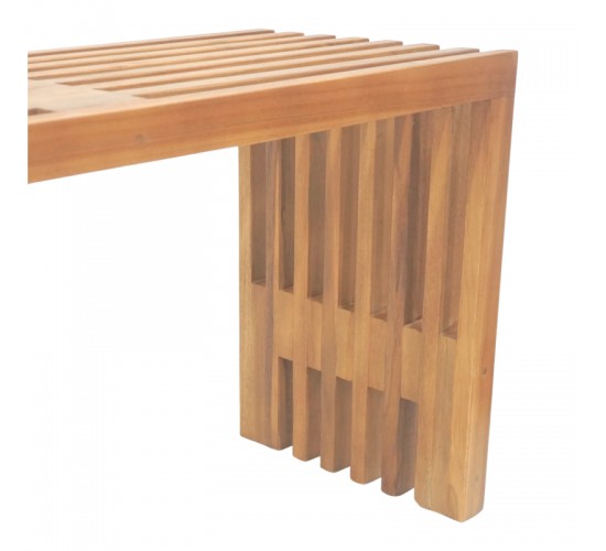 Παγκάκι Zen teak ξύλο σε φυσική απόχρωση 140x35x48εκ Υλικό: TEAK WOOD 343-000088