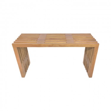 Παγκάκι Zen teak ξύλο σε φυσική απόχρωση 90x30x48εκ Υλικό: TEAK WOOD 343-000089