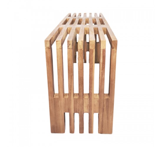 Παγκάκι Zen teak ξύλο σε φυσική απόχρωση 90x30x48εκ Υλικό: TEAK WOOD 343-000089