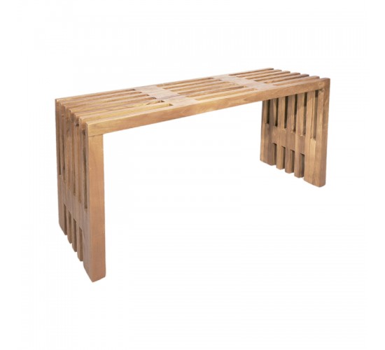 Παγκάκι Zen teak ξύλο σε φυσική απόχρωση 90x30x48εκ Υλικό: TEAK WOOD 343-000089