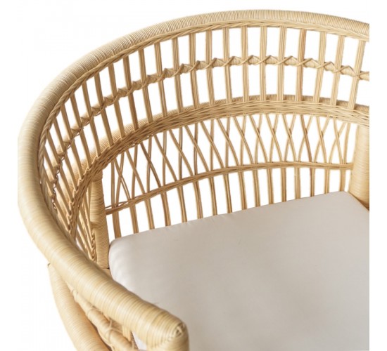 Πολυθρόνα Necorian paakoworld teak ξύλο με pe rattan σε φυσική απόχρωση και λευκό μαξιλάρι 80x70x87εκ Υλικό: TEAK WOOD 343-000090 Πολυθρόνα Necorian paakoworld teak ξύλο με pe rattan σε φυσική απόχρωση και λευκό μαξιλάρι 80x70x87εκ Υλικό: TEAK WOOD 343-000090