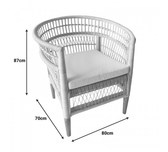 Πολυθρόνα Necorian paakoworld teak ξύλο με pe rattan σε φυσική απόχρωση και λευκό μαξιλάρι 80x70x87εκ Υλικό: TEAK WOOD 343-000090 Πολυθρόνα Necorian paakoworld teak ξύλο με pe rattan σε φυσική απόχρωση και λευκό μαξιλάρι 80x70x87εκ Υλικό: TEAK WOOD 343-000090
