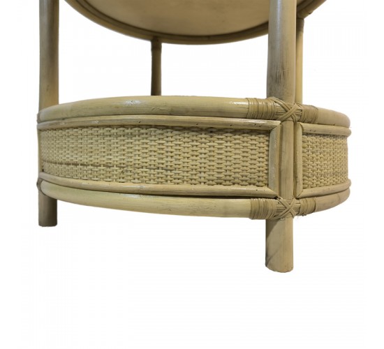 Βοηθητικό τραπέζι Moody pe rattan σε φυσική απόχρωση Φ55x51εκ Υλικό: TEAK WOOD - GLASS 343-000093 Βοηθητικό τραπέζι Moody pe rattan σε φυσική απόχρωση Φ55x51εκ Υλικό: TEAK WOOD - GLASS 343-000093