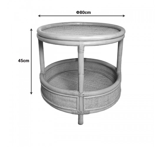 Βοηθητικό τραπέζι Moody pe rattan σε φυσική απόχρωση Φ55x51εκ Υλικό: TEAK WOOD - GLASS 343-000093 Βοηθητικό τραπέζι Moody pe rattan σε φυσική απόχρωση Φ55x51εκ Υλικό: TEAK WOOD - GLASS 343-000093