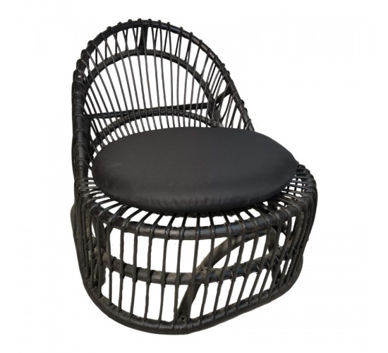 Πολυθρόνα Tromso paakoworld pe rattan σε μαύρη απόχρωση με μαύρο μαξιλάρι 80x85x98εκ Υλικό: TEAK WOOD 343-000094 Πολυθρόνα Tromso paakoworld pe rattan σε μαύρη απόχρωση με μαύρο μαξιλάρι 80x85x98εκ Υλικό: TEAK WOOD 343-000094