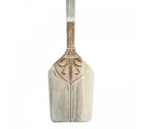 Διακοσμητικό τοίχου κουπί Boon Inart μαόνι ξύλο σε λευκή-φυσική απόχρωση 20x3x120εκ Υλικό: MAHOGANY WOOD 343-000099