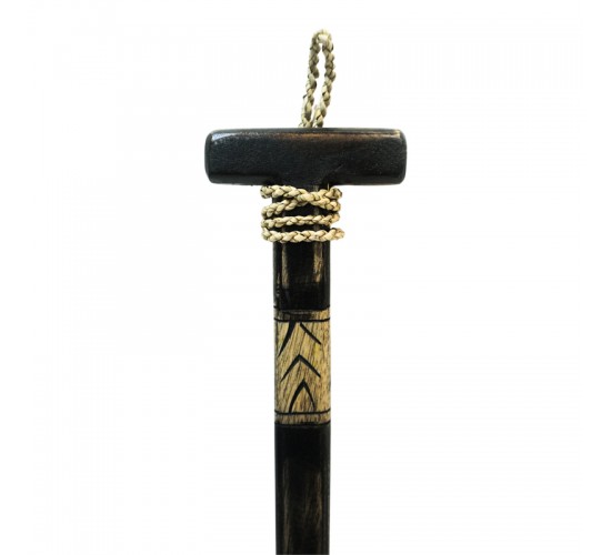 Διακοσμητικό τοίχου κουπί Boon Inart μαόνι ξύλο σε μαύρη-φυσική απόχρωση 20x3x120εκ Υλικό: MAHOGANY WOOD 343-000100