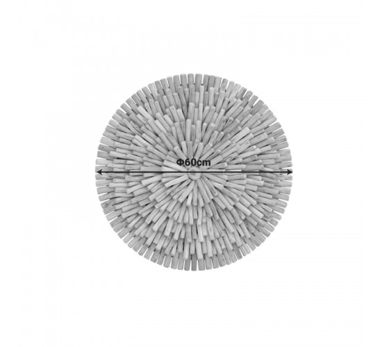 Διακοσμητικό τοίχου Decofy Inart drift ξύλο σε φυσική απόχρωση Φ60x5εκ Υλικό: DRIFT WOOD 343-000103