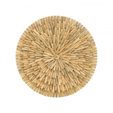 Διακοσμητικό τοίχου Decofy Inart drift ξύλο σε φυσική απόχρωση Φ60x5εκ Υλικό: DRIFT WOOD 343-000103