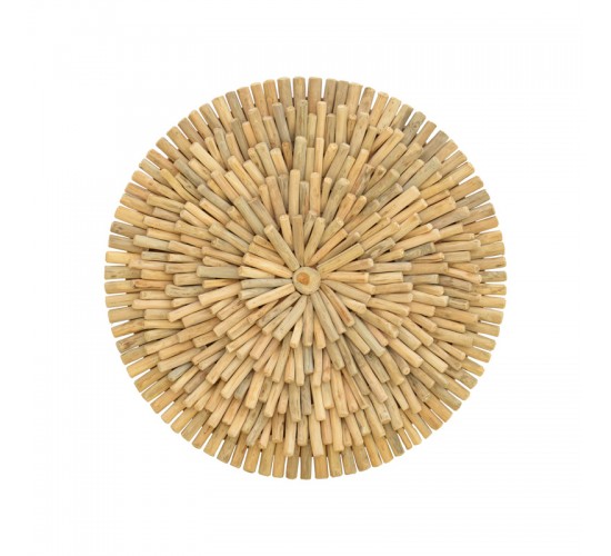 Διακοσμητικό τοίχου Decofy Inart drift ξύλο σε φυσική απόχρωση Φ60x5εκ Υλικό: DRIFT WOOD 343-000103