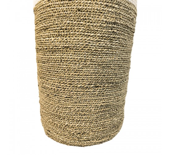 Διακοσμητικό καλάθι Fesia Inart σετ 3τεμ seagrass σε φυσική-λευκή απόχρωση Υλικό: SEAGRASS 343-000106