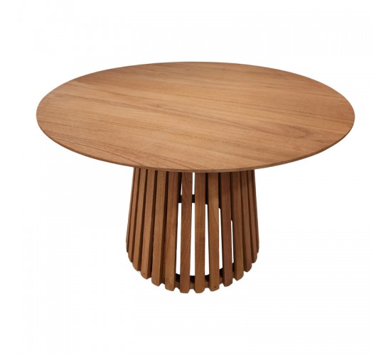 Τραπέζι Kenda Ι mindi ξύλο σε φυσική απόχρωση Φ120x75εκ Υλικό: MINDI WOOD 343-000116