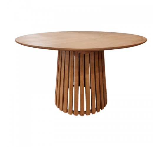 Τραπέζι Kenda Ι mindi ξύλο σε φυσική απόχρωση Φ120x75εκ Υλικό: MINDI WOOD 343-000116