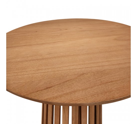 Τραπέζι Kenda I mindi ξύλο σε φυσική απόχρωση Φ80x75εκ Υλικό: MINDI WOOD 343-000117