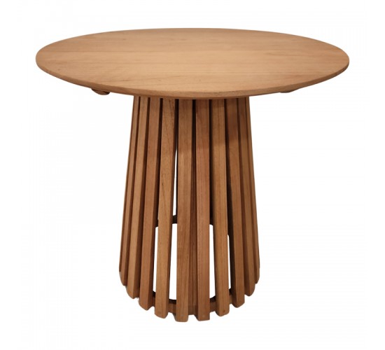 Τραπέζι Kenda I mindi ξύλο σε φυσική απόχρωση Φ80x75εκ Υλικό: MINDI WOOD 343-000117