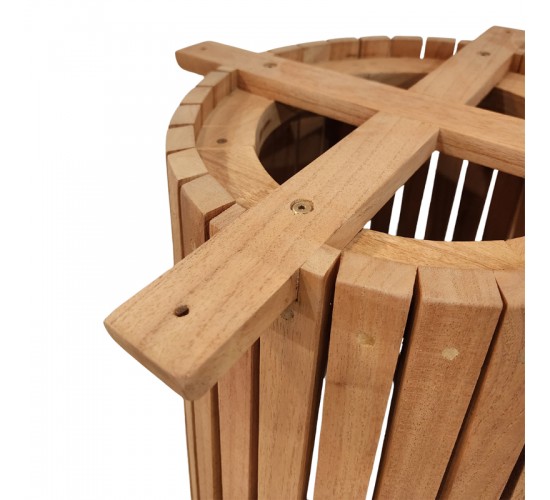 Βάση τραπεζιού εσωτερικού χώρου Galy I mindi ξύλο σε φυσική απόχρωση Φ60x75εκ Υλικό: MINDI WOOD 343-000118