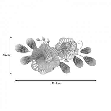 Διακοσμητικό τοίχου Barney Inart μέταλλο σε χρυσή-λευκή απόχρωση 85.5x39x5.5εκ Υλικό: IRON 100%  345-000002