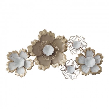 Διακοσμητικό τοίχου Vogene Inart μέταλλο σε χρυσή-λεύκη απόχρωση 90.5x47x7εκ Υλικό: IRON 100%  345-000003