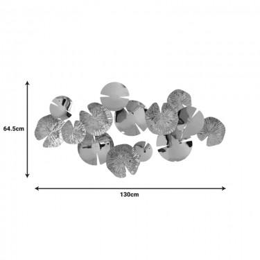 Διακοσμητικό τοίχου Lily Inart μέταλλο σε χρυσή απόχρωση130x64.5x6εκ Υλικό: IRON 100%  345-000009