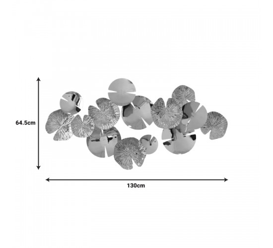 Διακοσμητικό τοίχου Lily Inart μέταλλο σε χρυσή απόχρωση130x64.5x6εκ Υλικό: IRON 100%  345-000009