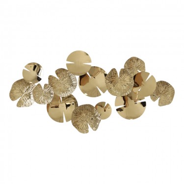 Διακοσμητικό τοίχου Lily Inart μέταλλο σε χρυσή απόχρωση130x64.5x6εκ Υλικό: IRON 100%  345-000009