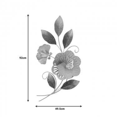 Διακοσμητικό τοίχου Lux Inart μέταλλο σε χρυσή-λευκή απόχρωση 49.5x92x7εκ Υλικό: IRON 100%  345-000013