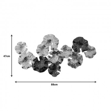 Διακοσμητικό τοίχου Merinda Inart μέταλλο σε χρυσή-μαύρη απόχρωση 88x47x5εκ Υλικό: IRON 100%  345-000015