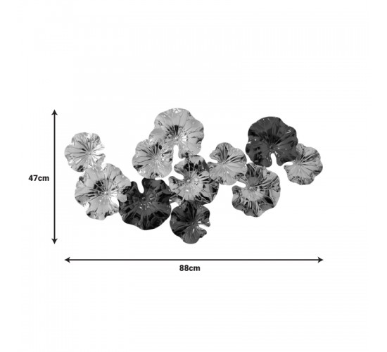Διακοσμητικό τοίχου Merinda Inart μέταλλο σε χρυσή-μαύρη απόχρωση 88x47x5εκ Υλικό: IRON 100%  345-000015