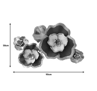 Διακοσμητικό τοίχου Rosalia Inart μέταλλο σε χρυσή-μαύρη απόχρωση 90x58x7.5εκ Υλικό: IRON 100%  345-000017