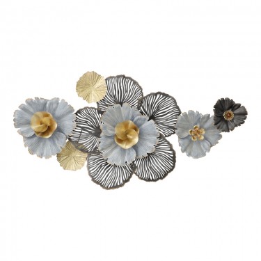 Διακοσμητικό τοίχου Jemiole Inart μέταλλο σε χρυσή-γκρι απόχρωση 106x53x9.5εκ Υλικό: IRON 100%  345-000019