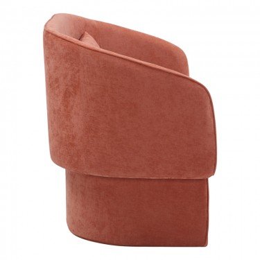 Καναπές διθέσιος Playmob ύφασμα σε κεραμιδί απόχρωση 128x65x79εκ Υλικό: CHENILLE FABRIC - PLYWOOD - FOAM 350-000005