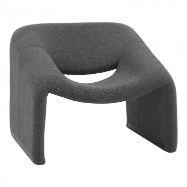 Πολυθρόνα Clous μπουκλέ ύφασμα σε ανθρακί απόχρωση 86x77x73.5εκ Υλικό: BOUCLE FABRIC - PLYWOOD - FOAM 350-000014