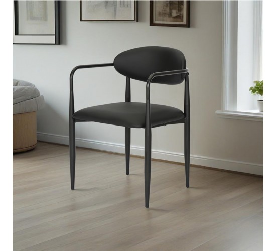 Πολυθρόνα Kalone pu σε μαύρη απόχρωση 56x55x78εκ Υλικό: PU - METAL 350-000025