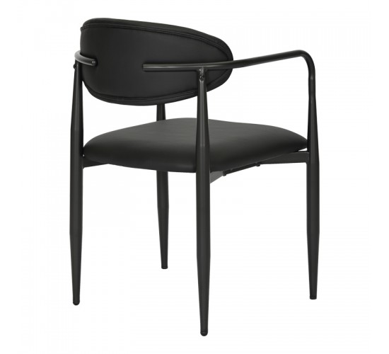 Πολυθρόνα Kalone pu σε μαύρη απόχρωση 56x55x78εκ Υλικό: PU - METAL 350-000025