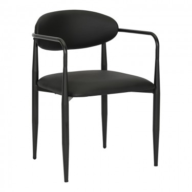 Πολυθρόνα Kalone pu σε μαύρη απόχρωση 56x55x78εκ Υλικό: PU - METAL 350-000025