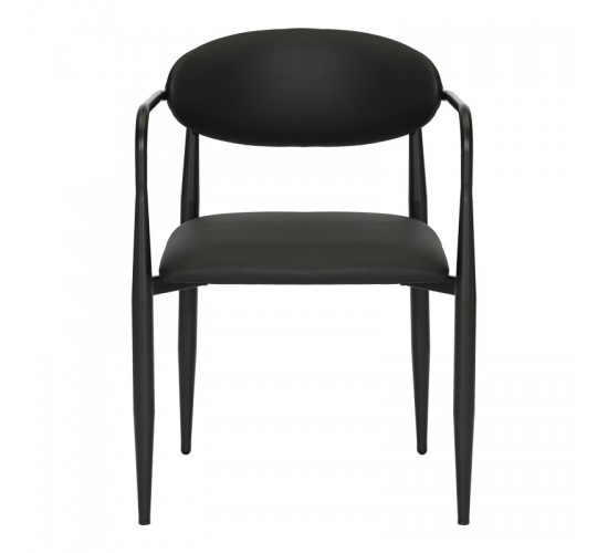 Πολυθρόνα Kalone pu σε μαύρη απόχρωση 56x55x78εκ Υλικό: PU - METAL 350-000025